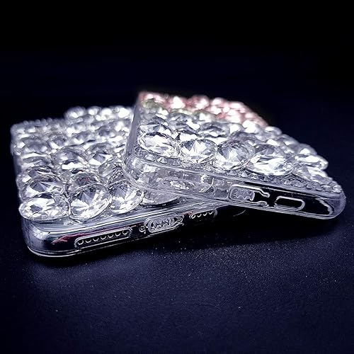 Miniatura 7 de Bonitec Funda con purpurina para iPhone 14 Pro Max, 3D Bling Sparkle de lujo brillante con diamantes de imitación de diamantes de imitación cubierta