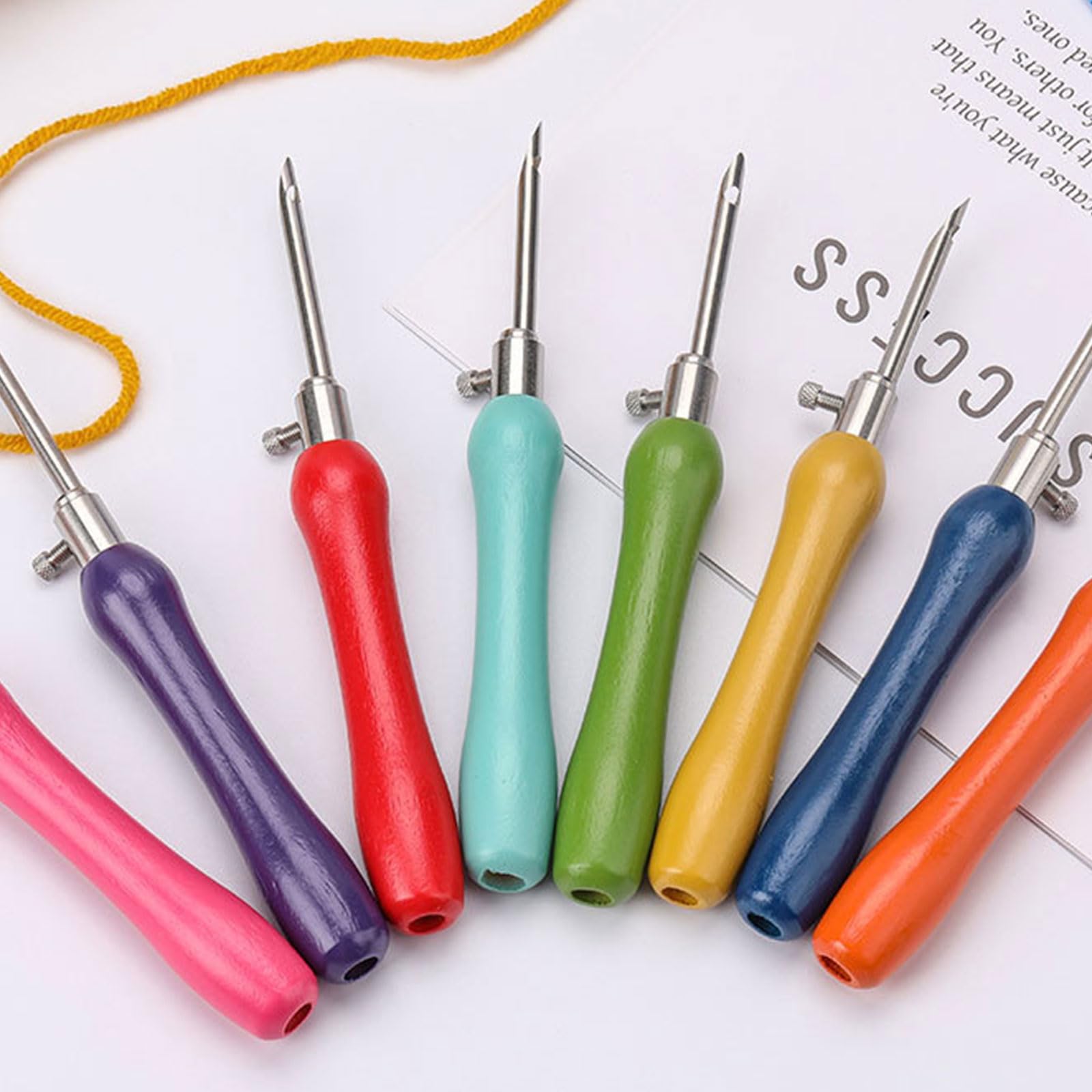 MRKU 5 Set Punched Needle Tool Set Stickerei Stift Einstellbare Punched Needle Pen Einfach zu bedienen