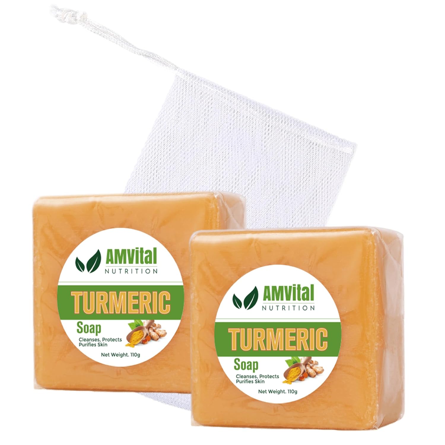 AMVital Turmeric Soap Bar for Face and Body Natural