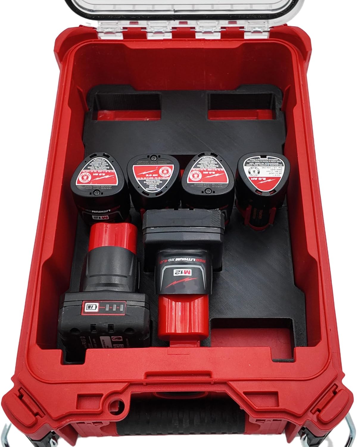 M12 Battery Organizer for Milwaukee Packout Compact Organizer Model 48-22-8435