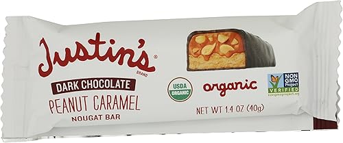 JUSTINS Organic Dark Chocolate Peanut Caramel Bar, 1.4 OZ