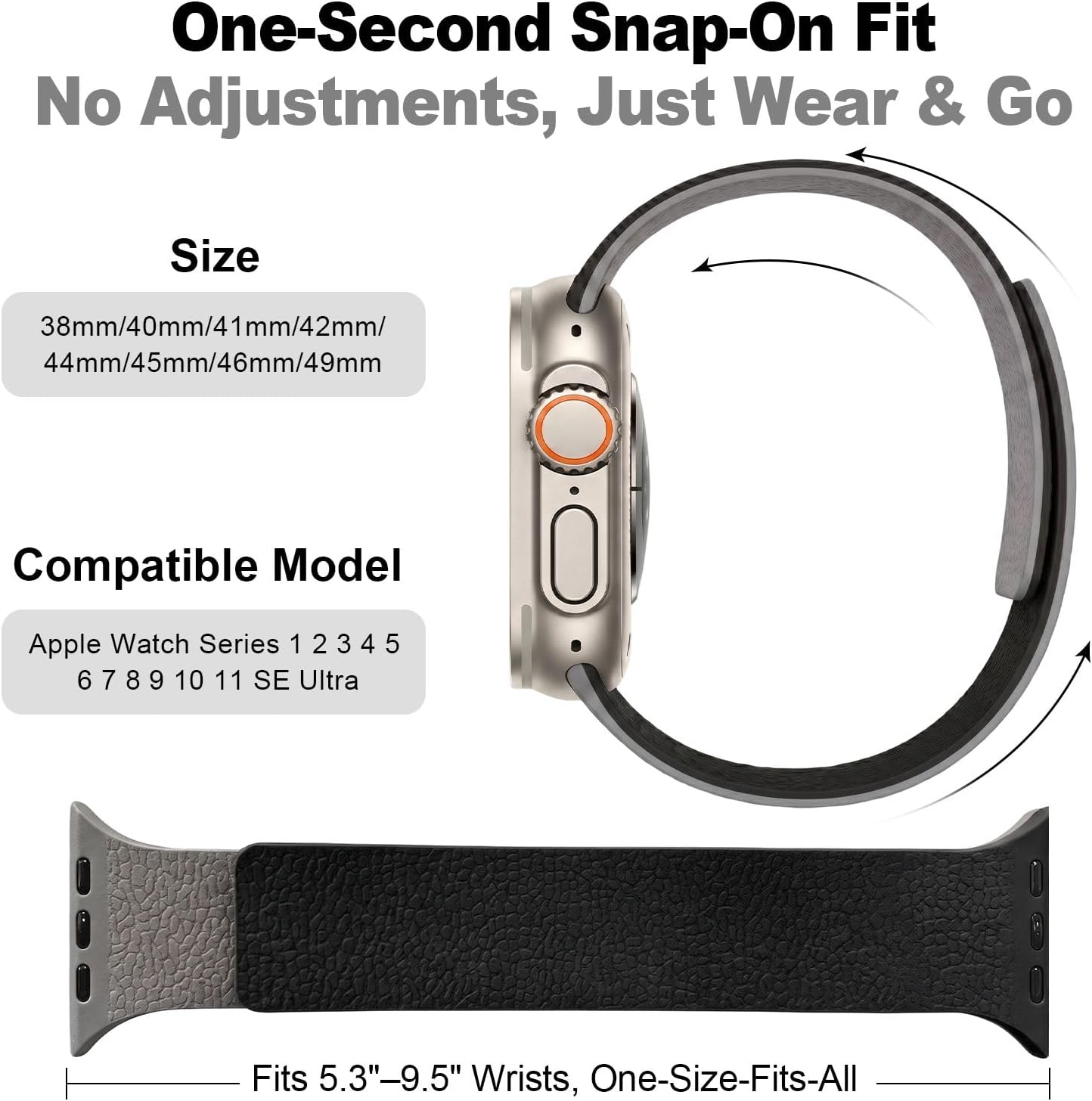 Magnetic Watch Bands Compatible with Apple Watch, Duo-Color Design image 2