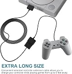 PS2 Controller Extension Cable Compatible with Sony PlayStation 2, PS2, PS1 Game Console, 6ft