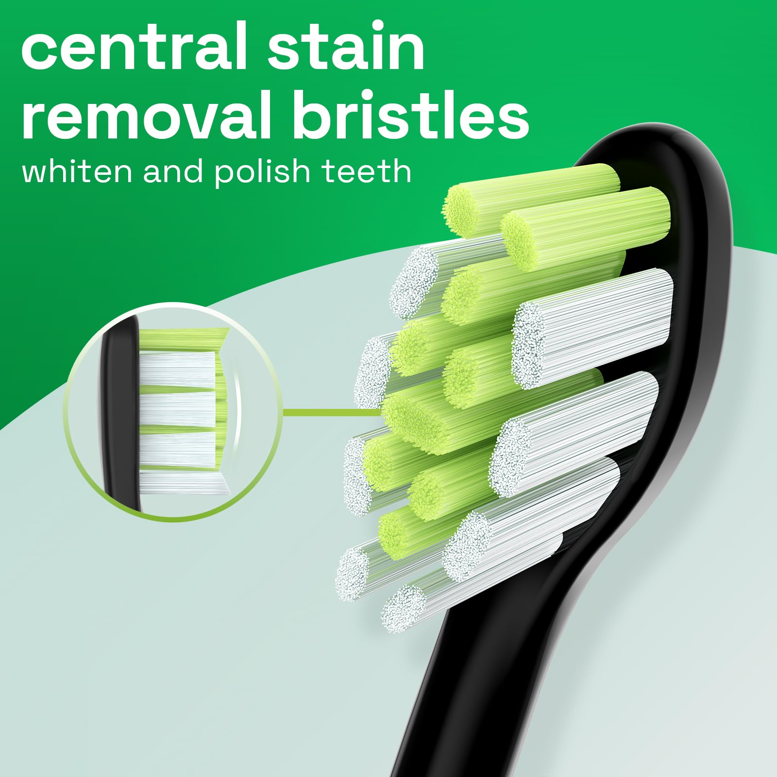 Brushmo Ersatzbürsten Kompatibel mit Philips Sonicare Elektrische Zahnbürste, schwarz, 8er-Pack (Modell BM668bk)