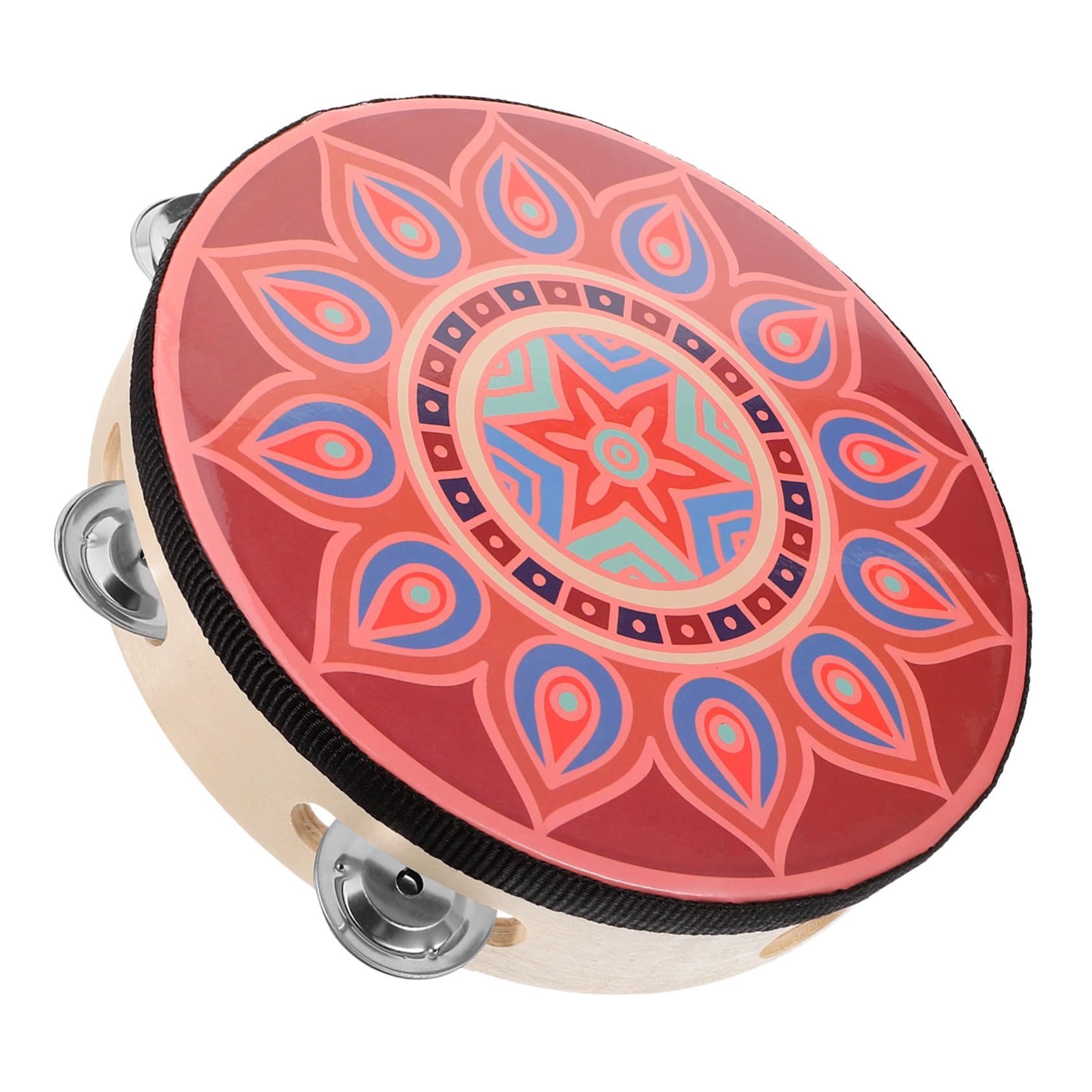 CIMAXIC Interactive Wooden Tambourine Musical Instrument for Boys and Girls Adults