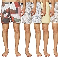 Urban Scottish Ultra-Comfortable Men's Boxer Pants (Pack of 5) - 100% Cotton Material with A Stylish Print - Soft and Stretchy Elastic Waist Band - Dynamic Movement and Hardwearing Stitching