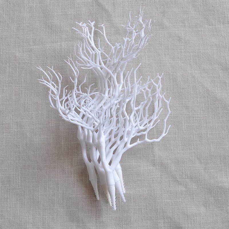 OUNONA 2 Stück Künstliche Weiße Äste – Trockenzweige Für Weihnachtsbaum, Deko (32x12x1,5 Cm)