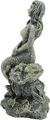 Miniatura 4 de LIANGLIDE Estatua decorativa de resina de princesa, hermosa decoración de peces para decoraciones de acuario