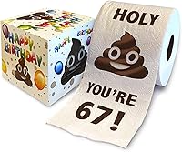 Vista 41 de Printed TP Papel higiénico de regalo de cumpleaños 65, divertido regalo de broma de cumpleaños de Holy You're 65, regalo de broma de papel