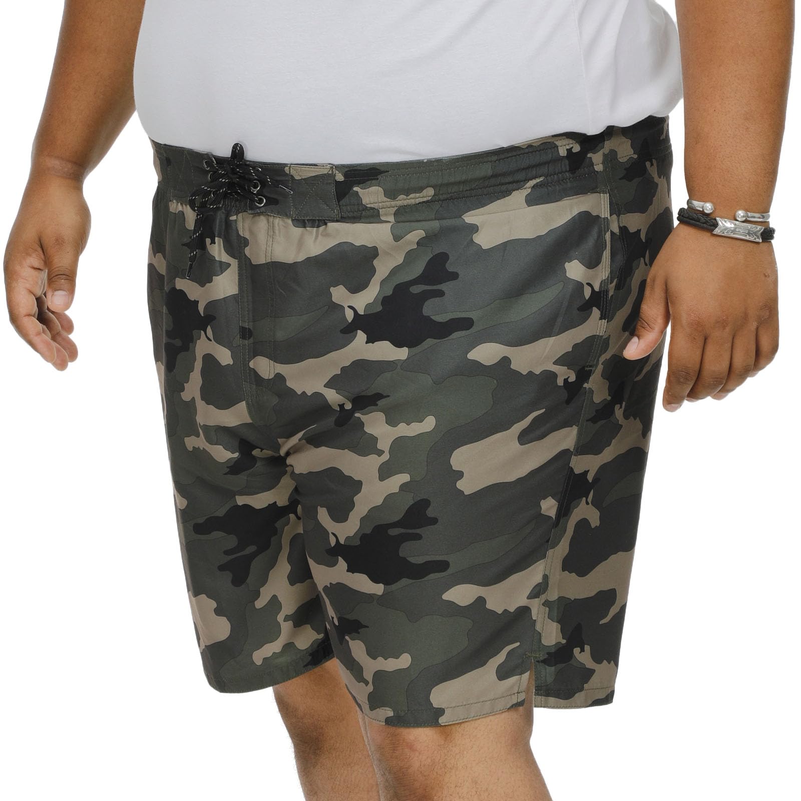 D555 Mens Kody Big Tall All Over Print Swim Shorts - 5XL Camo