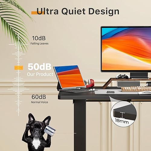 Miniatura 7 de JOY worker Escritorio eléctrico pequeño de pie, 31.5 x 20 pulgadas, escritorio de altura ajustable con controlador de memoria, estación de trabajo