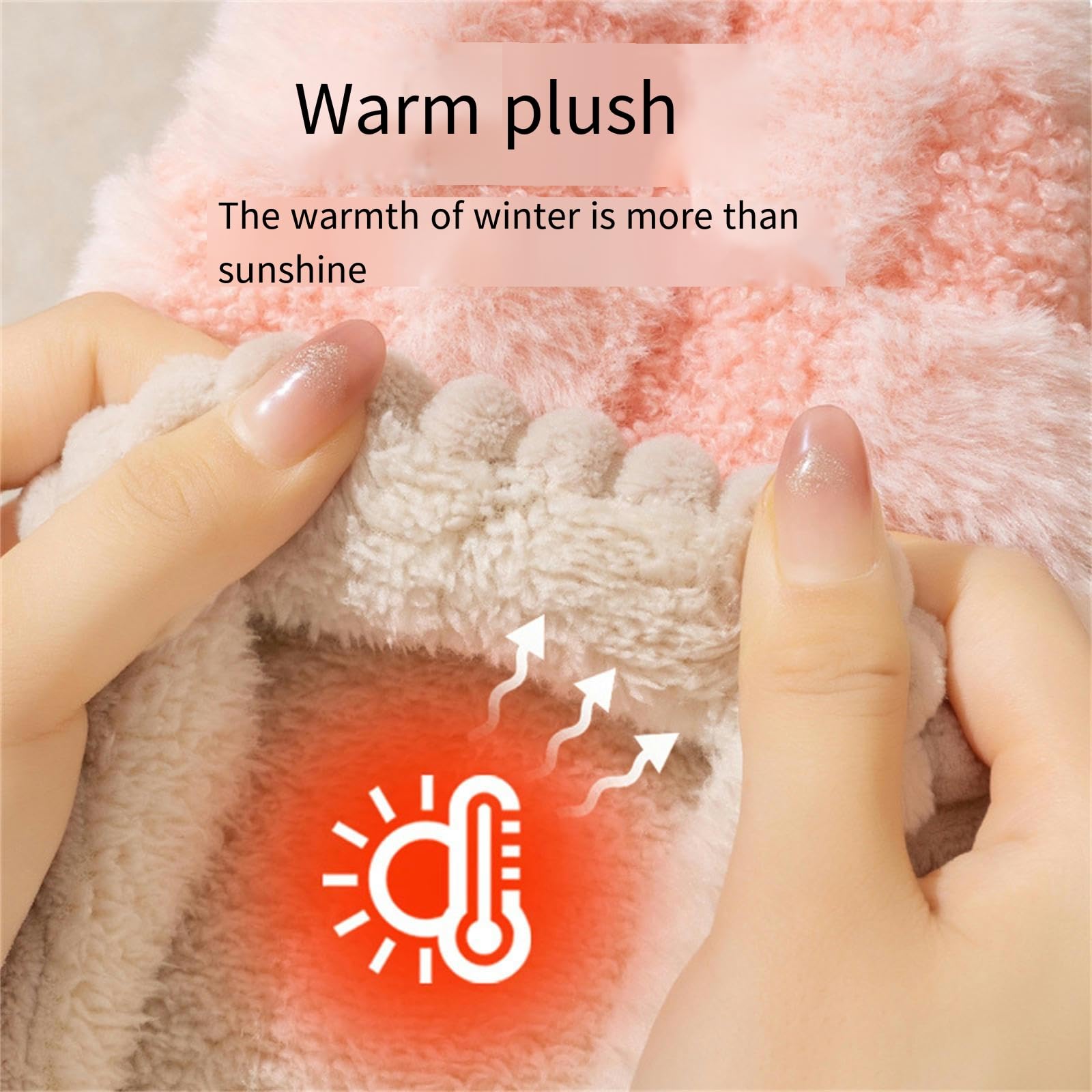 Ciabatte Donna Invernali Pantofole Uomo Autunno Inverno - Morbide, Calde, Antiscivolo, Peluche, Ideali per Casa E Interni-orange-38-39