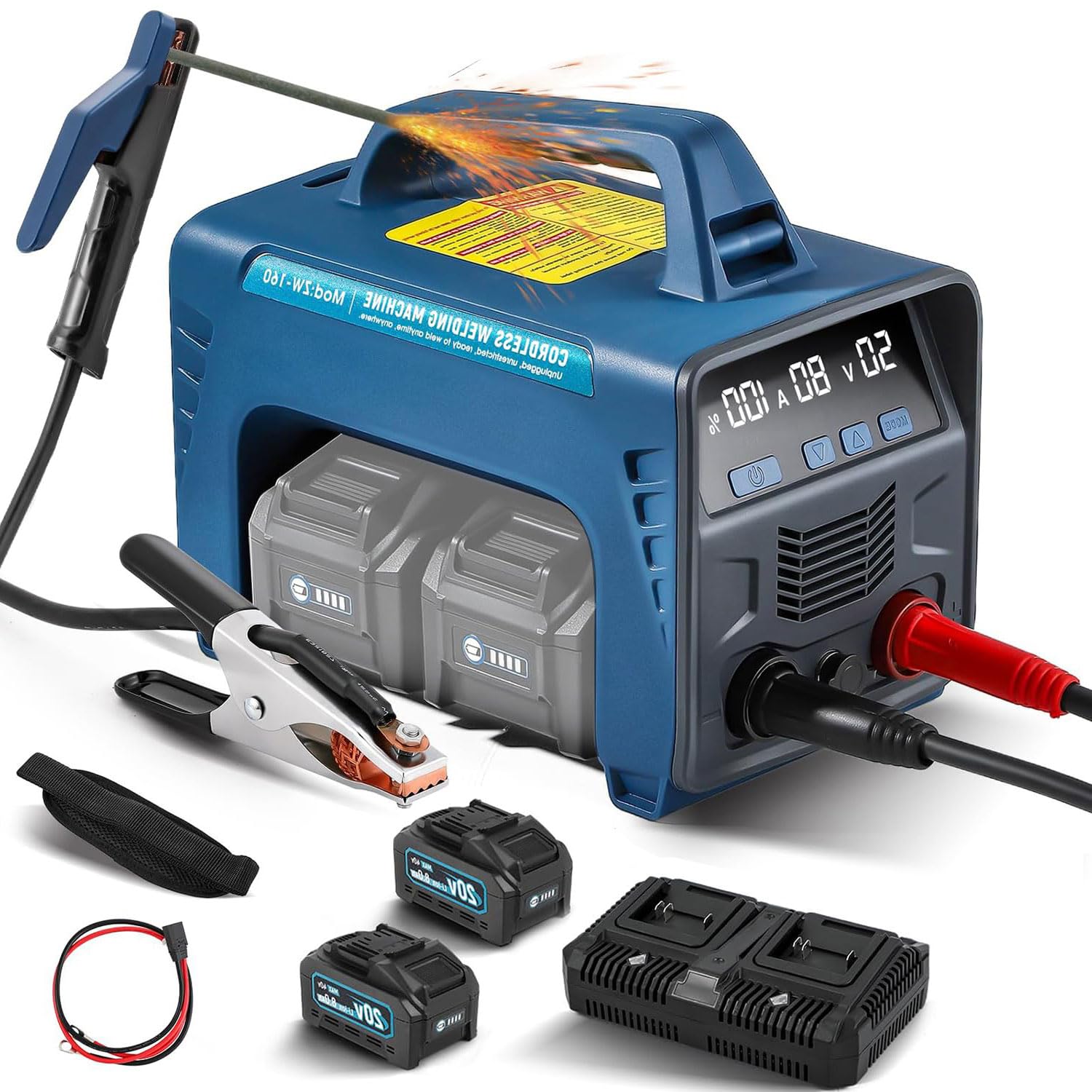 Máquina de soldar inalámbrica, soldador inversor portátil alimentado por batería para talleres de reparación y construcción