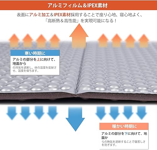 Miniatura 3 de REDCAMP Almohadillas plegables de espuma para dormir, almohadilla impermeable de espuma de celda cerrada, ultraligeras para senderismo y mochileros,