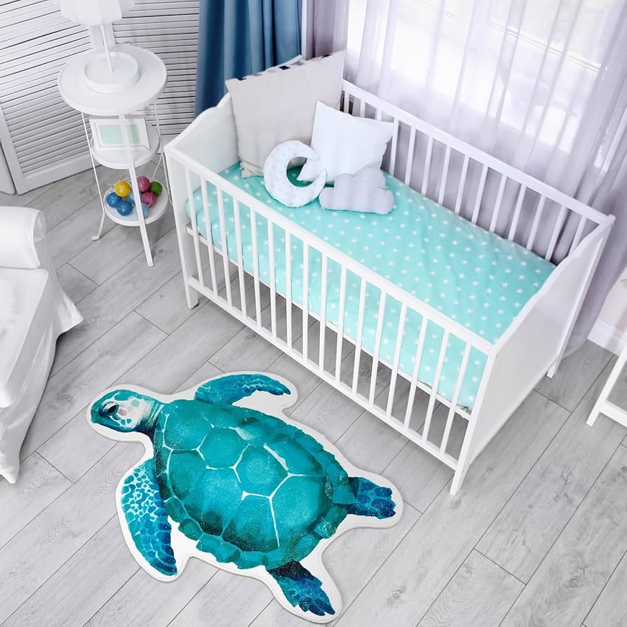 フロアマット　ウミガメ Amazon | Drydiet 2枚 ブルー ウミガメ バスルームマット ラグ