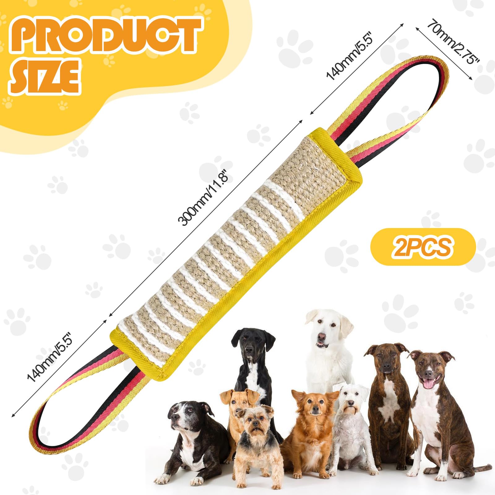 2pcs Dog Tug Toy Bite Tug Toy - Image 2