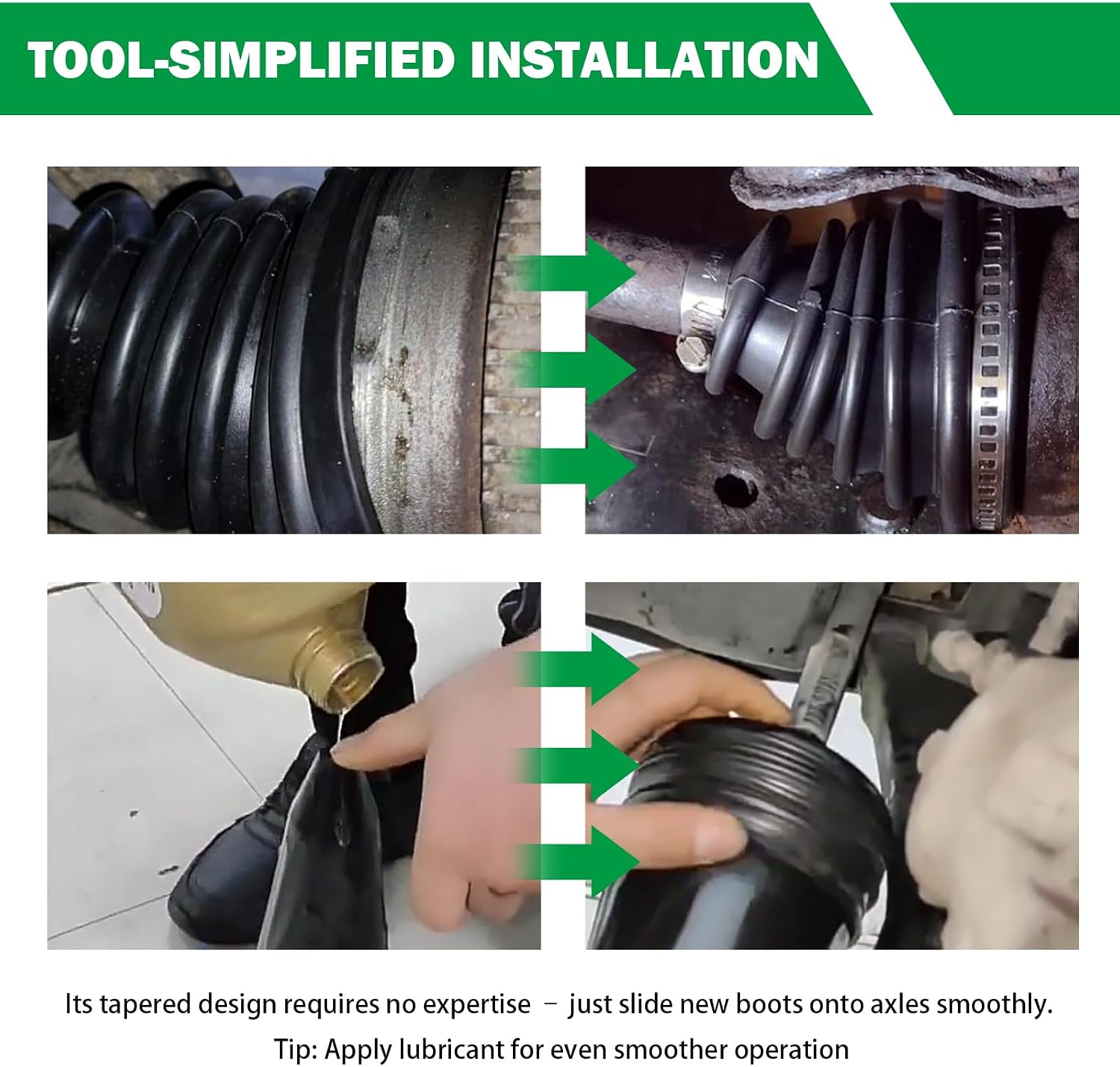 CV Axle Boot Repair Kit with CV Boot Expander Tool,4 Clamps,6 Zip Ties,Silicone CVs Boots Repair Kit for Drive Shaft & Chassis Protection,Professional CVs Boots Tool Kits