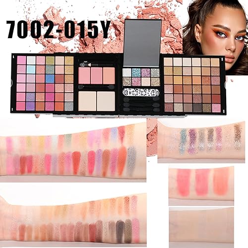 FantasyDay Makeup Sets, Multifunction Makeup Palettes with Mirror, 72 Color Eyeshadows/Compact Powder/Sequins/Bronzing Powder/Highlighter/Lip Color, Makeup kit for Women Full Kit - #D(#4)