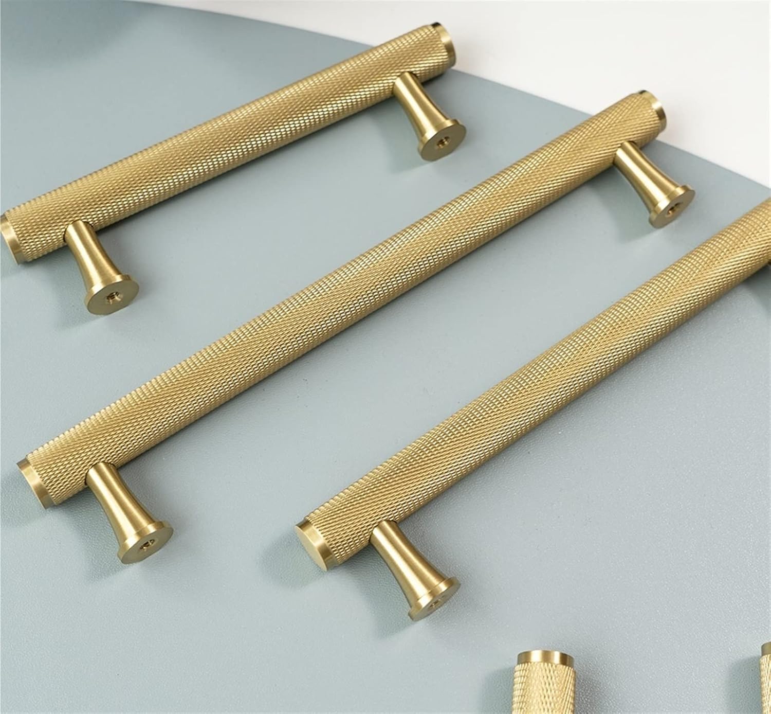 Gold Knurled Textured Thicken Kitchen Cabinet Knobs and Handles Drawer Pulls Bedroom Knobs Brass T Bar Cabinet Hardware 1Pcs (Color : C-1251)