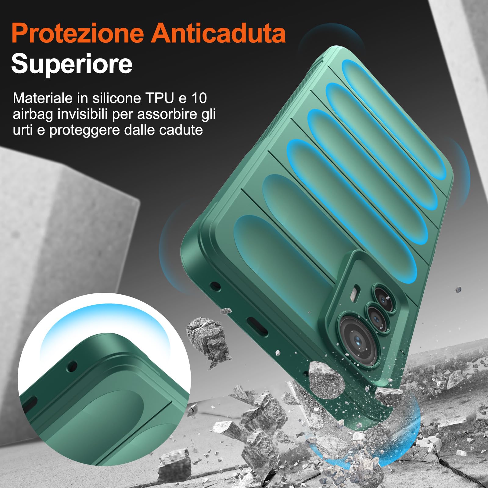 SEAHAI Cover per Xiaomi 12 Lite 5G, Militare Antiurto Protezione