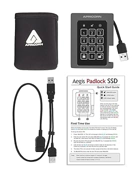 Apricorn Aegis Padlock SSD - USB 3.0, A25-3PL256-240F ポータブルストレージ 日本正規代理店品 HD1373 ASSD-3PL256-240F Amazon | Apricorn Aegis Padlock SSD - USB 3.0, A25-3PL256