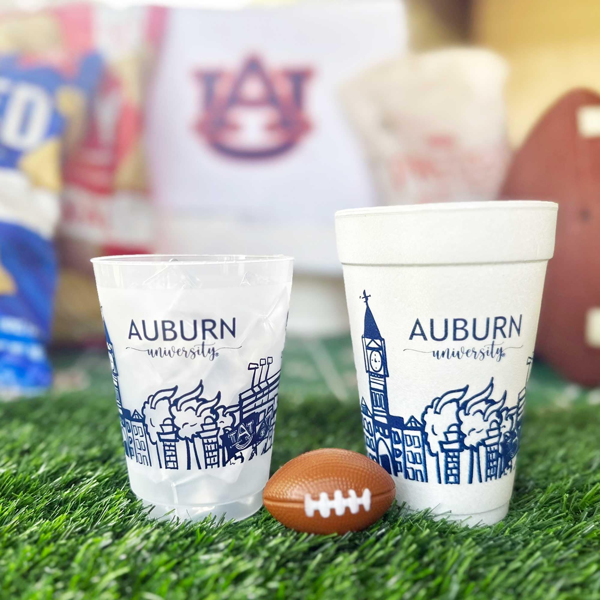Amazon.com: Officially Licensed Auburn University Campus Skyline Printed  Foam Disposable Cups 16 oz - Insulated Coffee Cups 10 Pack - Auburn Tigers  Cute Cup set for game day, Tailgating, Football Party Favors :