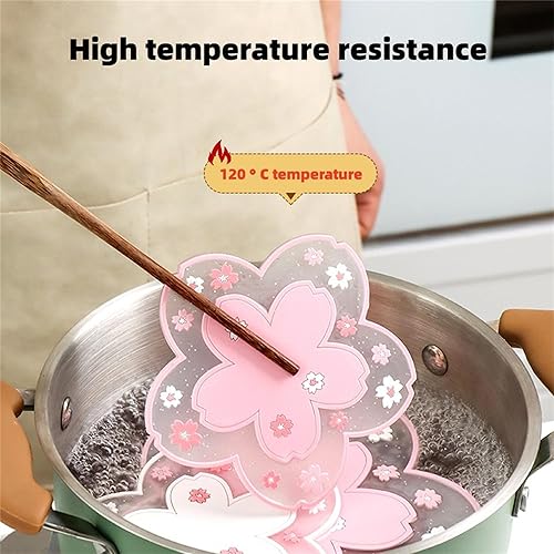 Miniatura 8 de MAOYONG Bonitos salvamanteles de silicona para ollas y sartenes calientes, paquete de 2 soportes de silicona de 7.67 pulgadas para cocina, tapetes