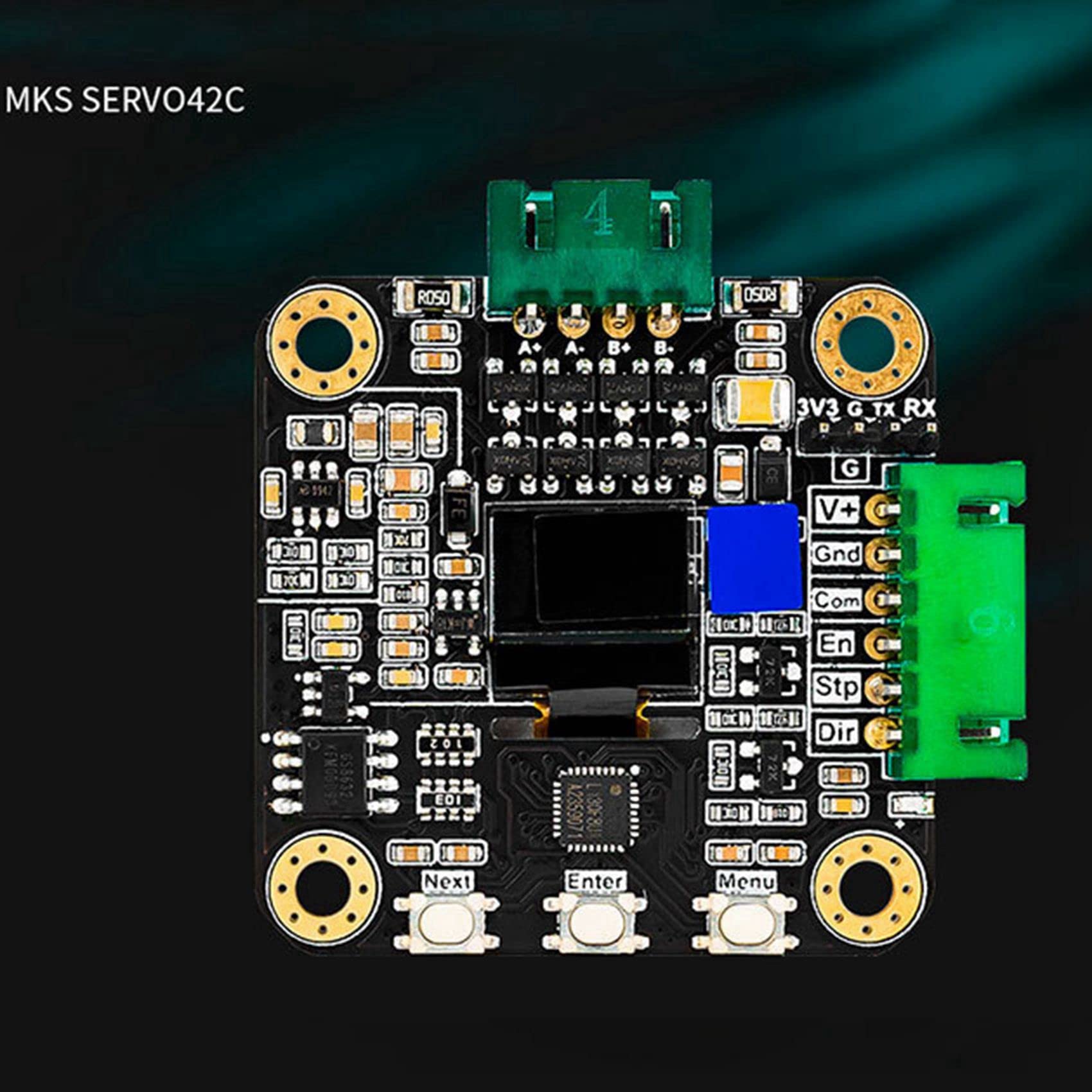 4X Sterownik Silnika Krokowego NEMA 17, Zestaw Sterownika Silnika MKS SERVO42C PCBA Ultra Cicha PłYta, CzęśCi Laserowe CNC ZapobiegająCe Zgubieniu Kroków