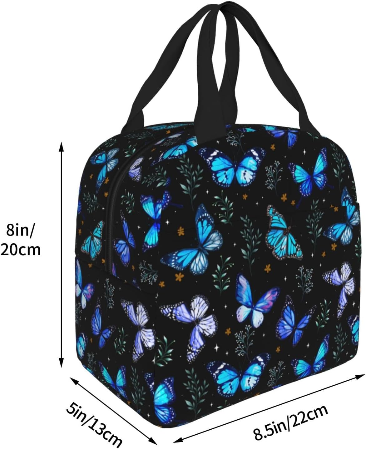 Butterflies Lunch Box for Men Insulated Lunch Bag Women Cute Lunch Bags for Women Adults Cooler Tote Bag for Work Picnic Gifts - Image 5