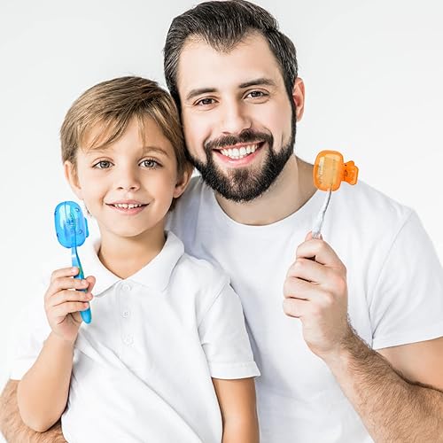 Miniatura 23 de Paquete de 6 fundas para cepillos de dientes portátiles, protectores de cepillos de dientes, clips de viaje, protector de plástico para cepillo