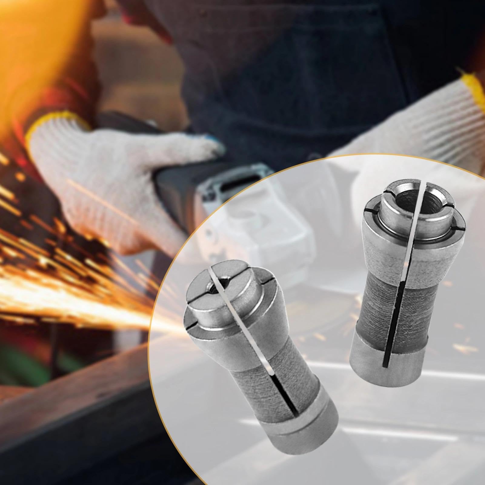 LEONTOOL Juego de 4 Piezas Pinzas para Amoladora Recta Adaptador de Pinza 3mm y 6mm 2 Piezas de 3mm y 2 Piezas de 6mm Accesorio para Grabador y Fresadora