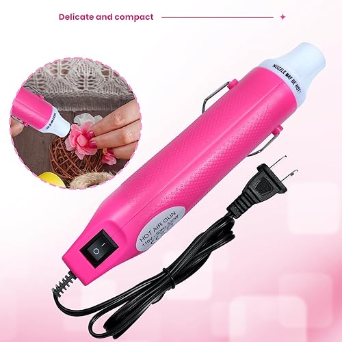 Miniatura 11 de Pistola de calor para manualidades, mini pistola de aire caliente para manualidades de bricolaje, pistola de calefacción, herramienta portátil