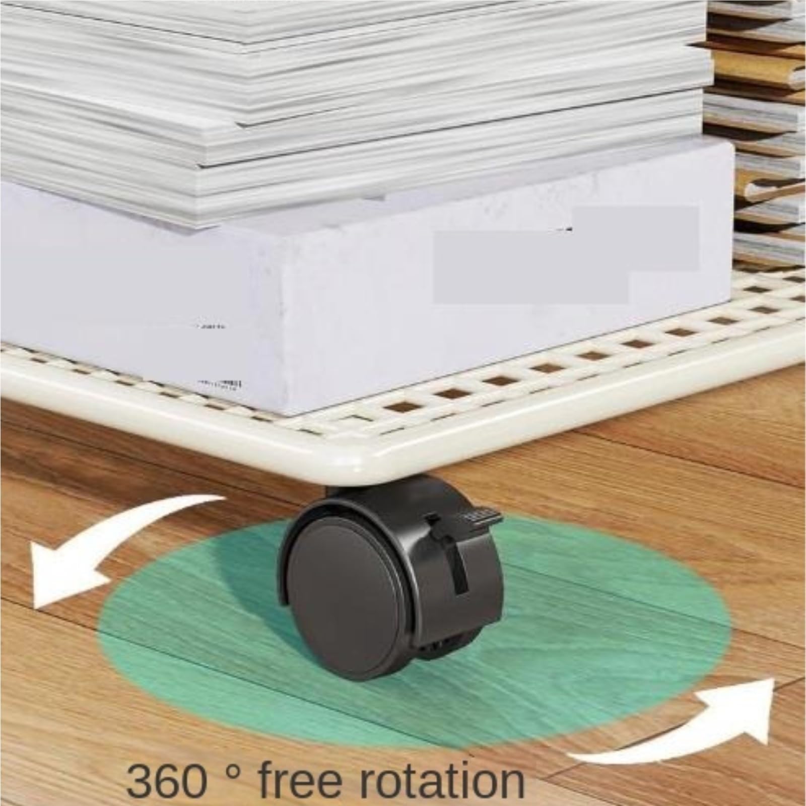 Podstawki pod drukarki Stojak Na Drukarkę, Dwuwarstwowy, Wielofunkcyjny Organizer Pliki Organizer Półki(Black,48x38x37 cm)