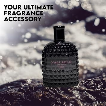 AFLUXE Valuable Paris Sensual Woody Cologne for Men | Long Lasting Perfume Aromatic Scent, Eau de Parfum Natural Spray Fragrance- Great Holiday Gift, 3.4 Fl Oz/100 Ml