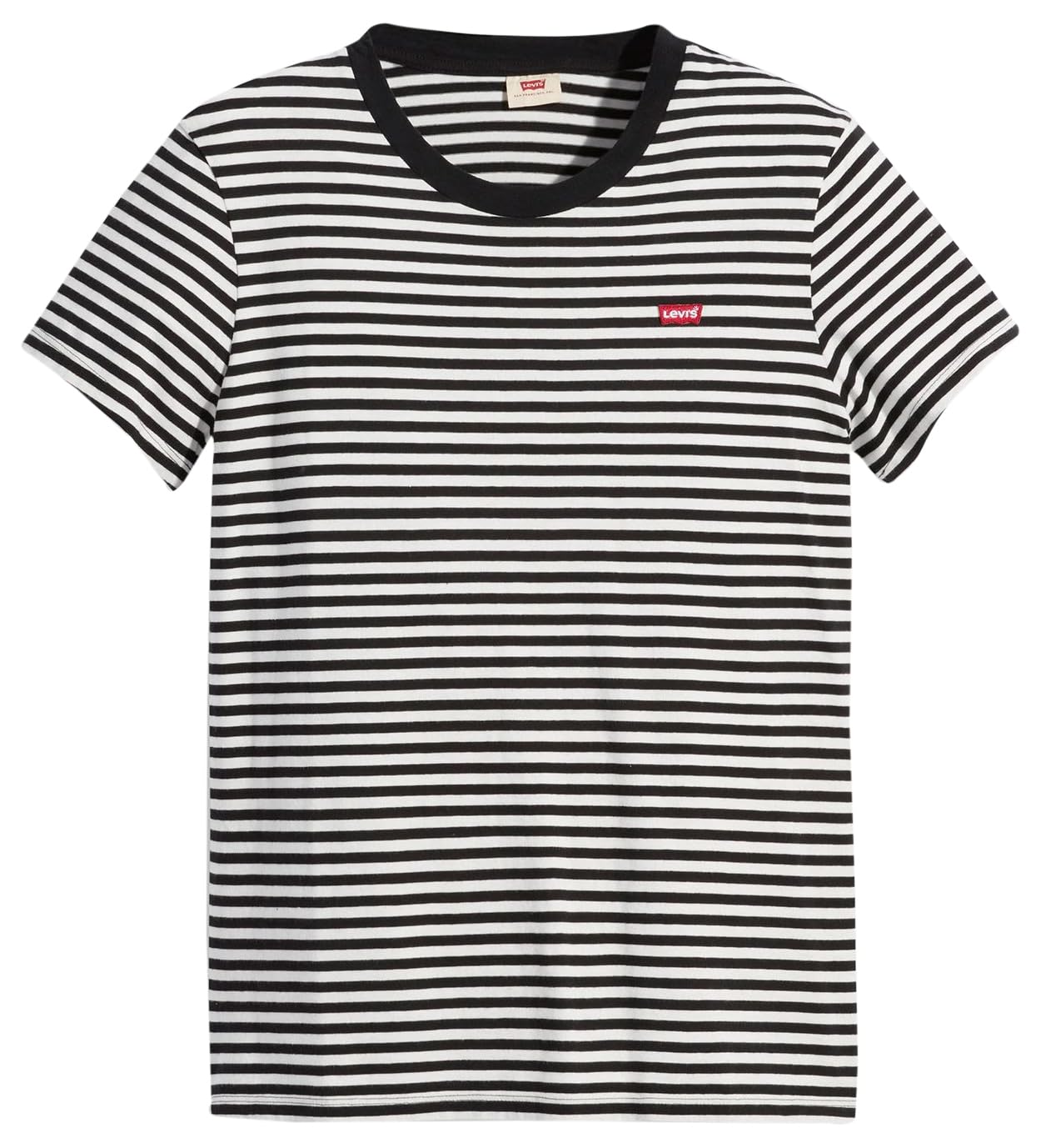 Levi's Perfect Tee Raita Stripe Caviar Stripe C, Raita Stripe Caviar, XXL