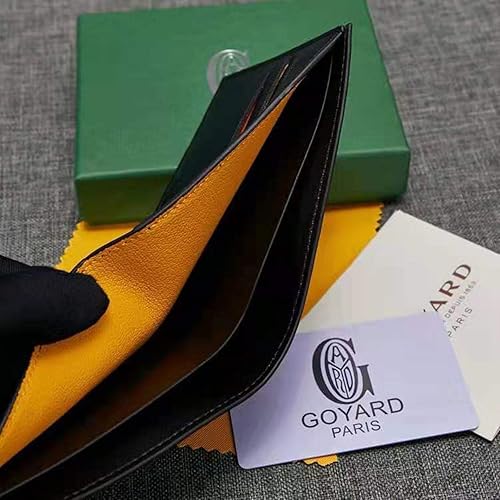 Miniatura 4 de ub Monedero corto de cuero para hombre, tamaño mediano, con hoja plegable, tarjetero, monedero pequeño, hebilla y cremallera