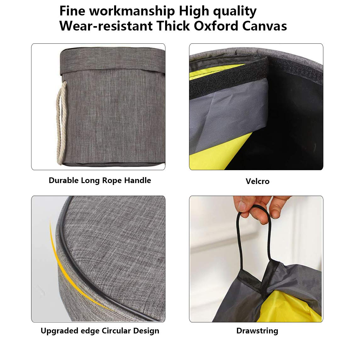 Sacco Raccogli Giocattoli Con Tappetino Integrato - 150 Cm, Borsa Pieghevole Per Giochi Dei Bambini - Foto 6