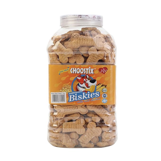 Choostix Biskies Real Chicken Dog Treat, 1 kg (Jar)