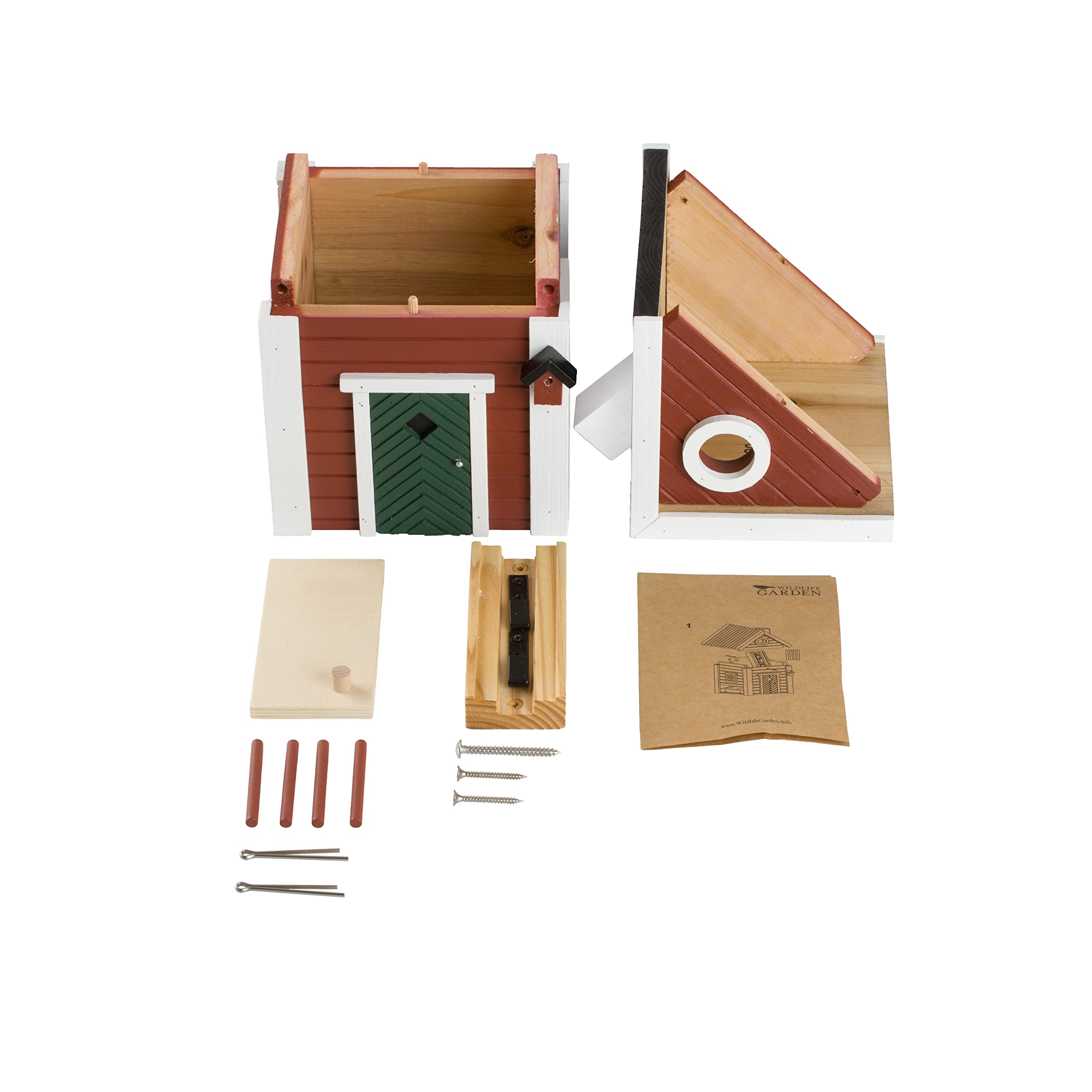 Wildlife Garden WG101 Multiholk Schwedenkate - Der Kombinierte Vogelfutterhaus und Nistkasten/Vogelhaus aus Holz