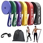 Fitense Resistance Bands Set - Pull Up Bands with 6 Resistance Levels 15-170 LBS for Men Women, Exercise Bands with Door Anchor, Training Poster & Pouch for Body Stretching, Pull Up Assist