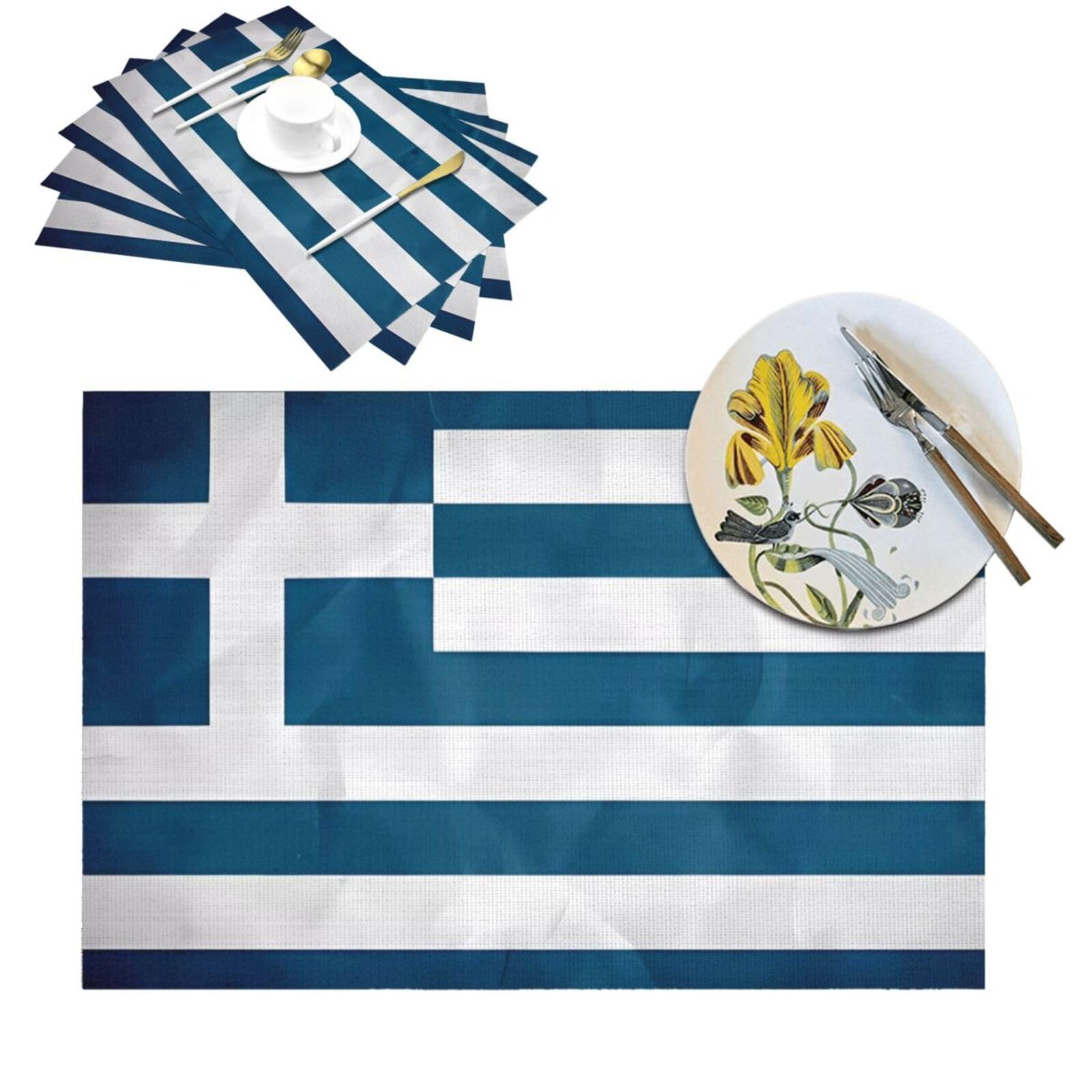 Set de table en PVC grec haut de gamme nappe lavable de salle à manger