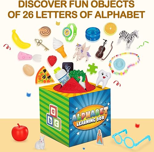Miniatura 5 de Juguete de aprendizaje del alfabeto para niños de 3, 4, 5, 6 años, juego de 26 letras a juego, caja misteriosa del alfabeto, juguete educativo