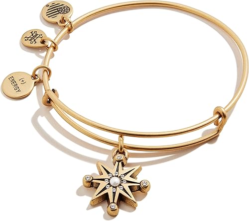Alex and Ani Path of Symbols - Brazalete expandible para mujer, dije Starburst, acabado rafeeliano, 2 a 3.5 pulgadas