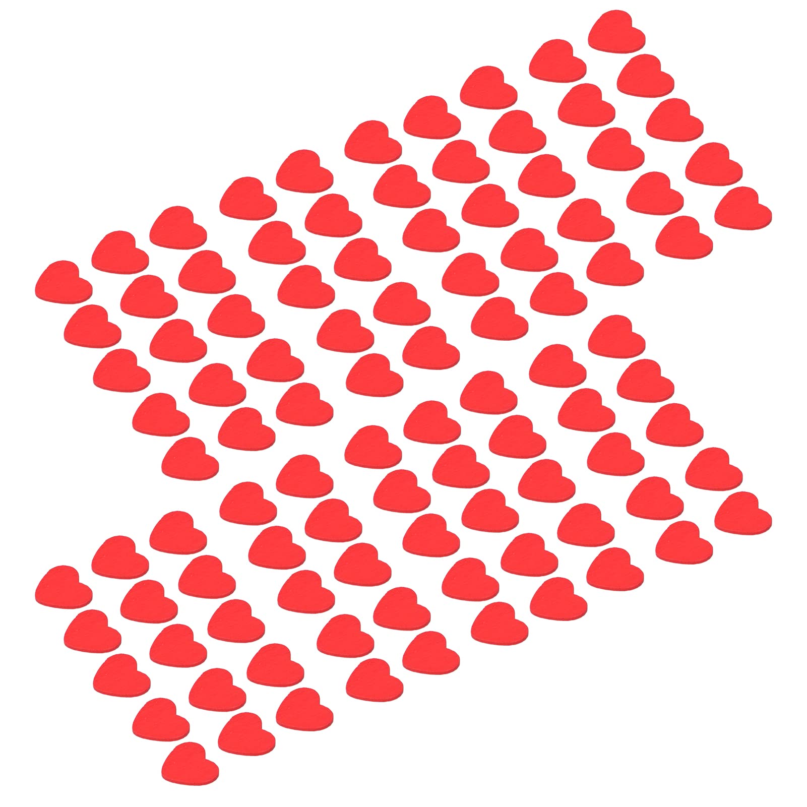 100 pezzi adesivi a forma di cuore rosso in legno, mini cuore in legno rosso a fette di cuore in legno adorabili cuoricini abbellimenti per la decorazione di nozze