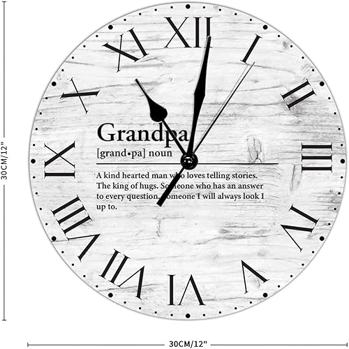 Miniatura 138 de Reloj de pared de PVC con definición de cuñado, reloj de pared redondo con citas espirituales, números romanos, tipografía, arte de pared, 8.8