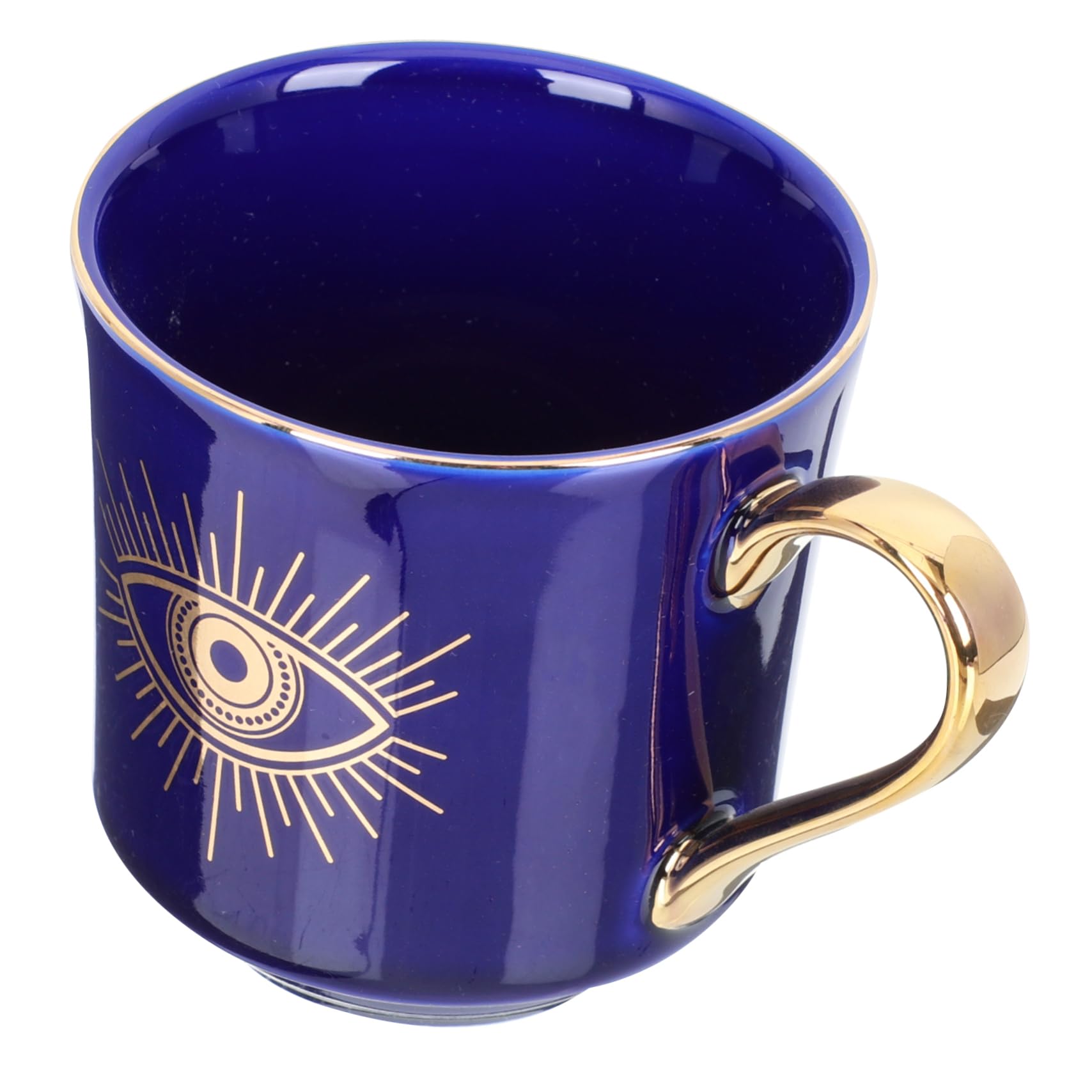 Ceramic Mug Turkish Hand-Painted Coffee Cup Devil's Eye Marker Milk Juice Water Cup Porcelain Drinkware for Home Office Kitchen