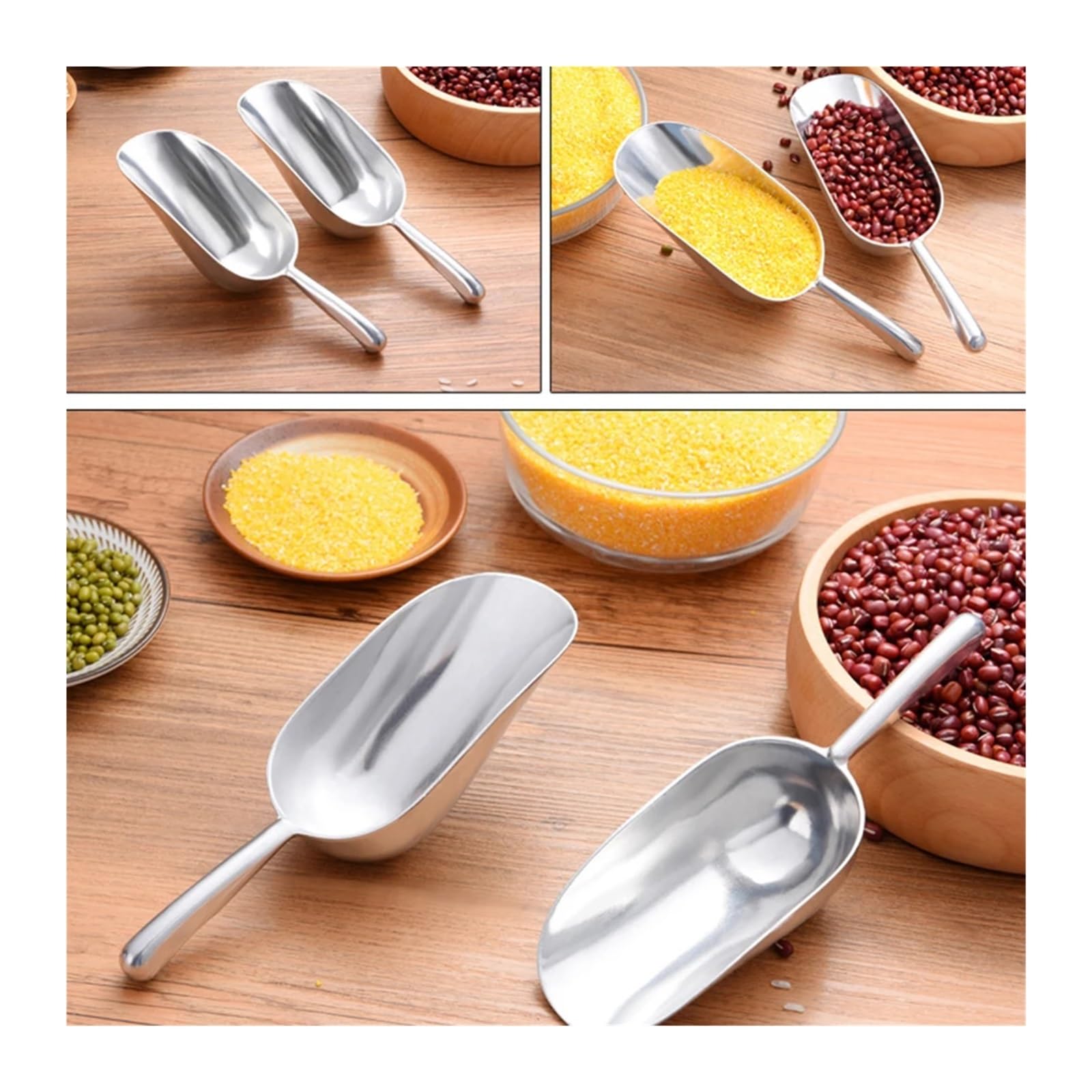 Eisschaufel 4-größe Eis Schaufel Scoop Multifunktionale Getreide Kaffee Bohnen Bar Cube Lebensmittel Löffel(XL 31x21x12cm)
