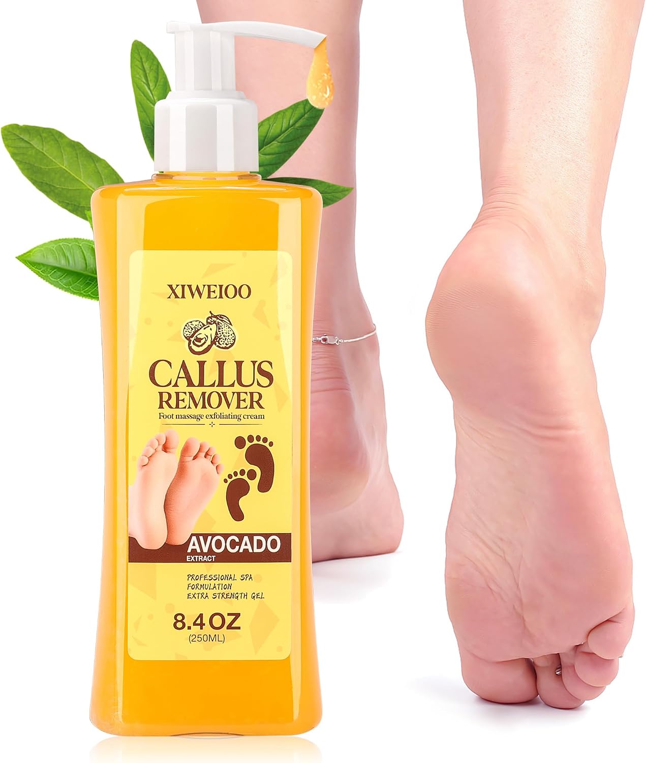 Foot Callus Remover Gel Kit Heel Exfoliator Dead Skin Remover Pedicure Foot Spa Products Set Home Pedicure Foot Care Spa Supplies for Rough, Dry, Cracked Skin Cracked Heel, Professional