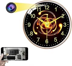 Firstoy Câmera oculta espiã, relógio de parede WiFi, gravador de vídeo de segurança sem fio 1080p com visão noturna e visualização remota para segurança interna de escritório em casa, compatível com iOS/Android