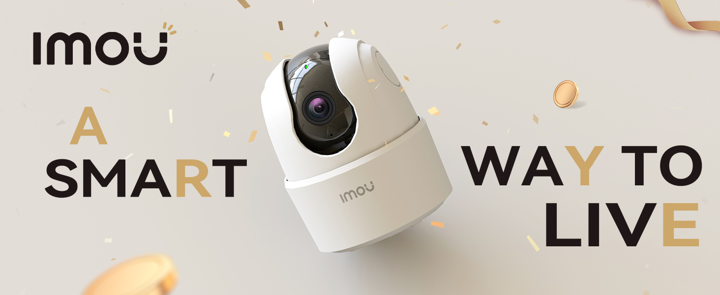 Imou Cámara IP WiFi Interior 2K 3MP 360 grados con detección humana y sirena